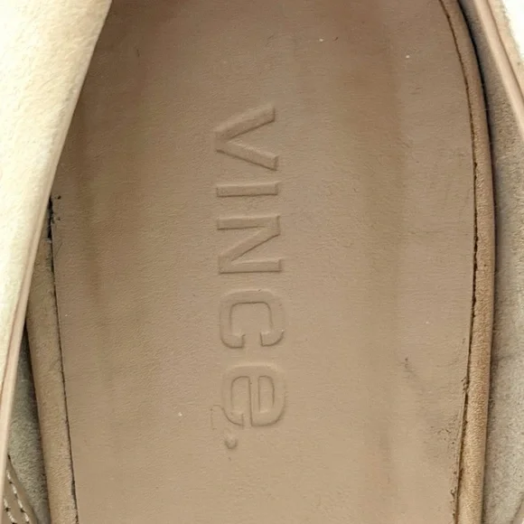 VINCE Saffron Nubuck Suede Peep Toe d'Orsay Pumps - Picture 4 of 4